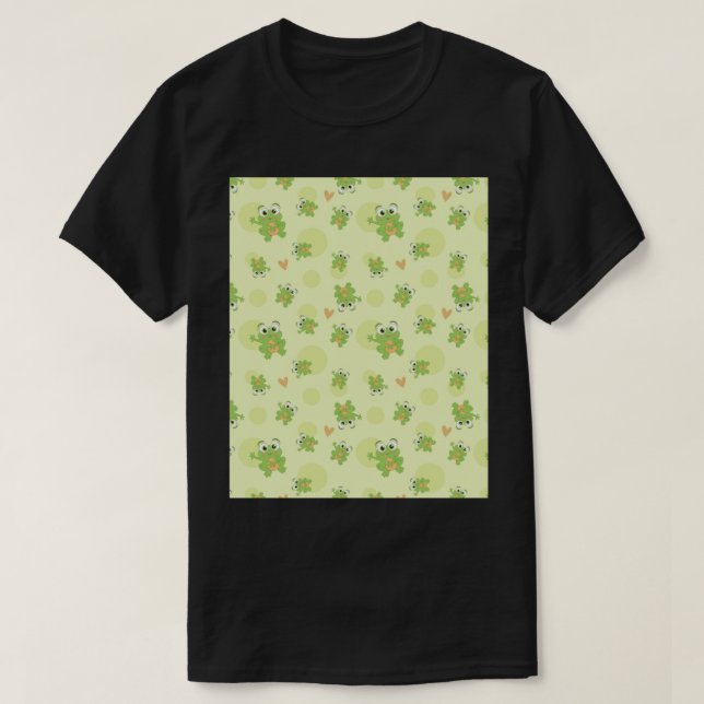 Niedlicher Frog-Wallpaper Graphic     T-Shirt (Design vorne)