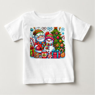 "Niedlicher Frohe Weihnachts-Baby-T - Shirt - Ador