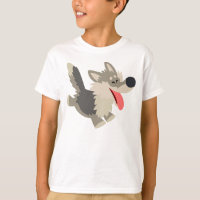 Niedlicher Frolicsome Cartoon Wolf Children T - Sh
