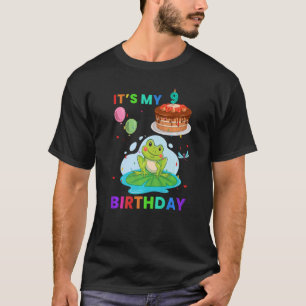 Niedlicher Frosch 1. Geburtstagsfrösche T-Shirt