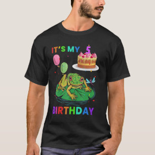 Niedlicher Frosch 6. Geburtstagsfrösche T-Shirt