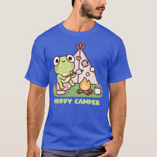 Niedlicher Frosch am Campfire Hoppy Camper Puff T-Shirt