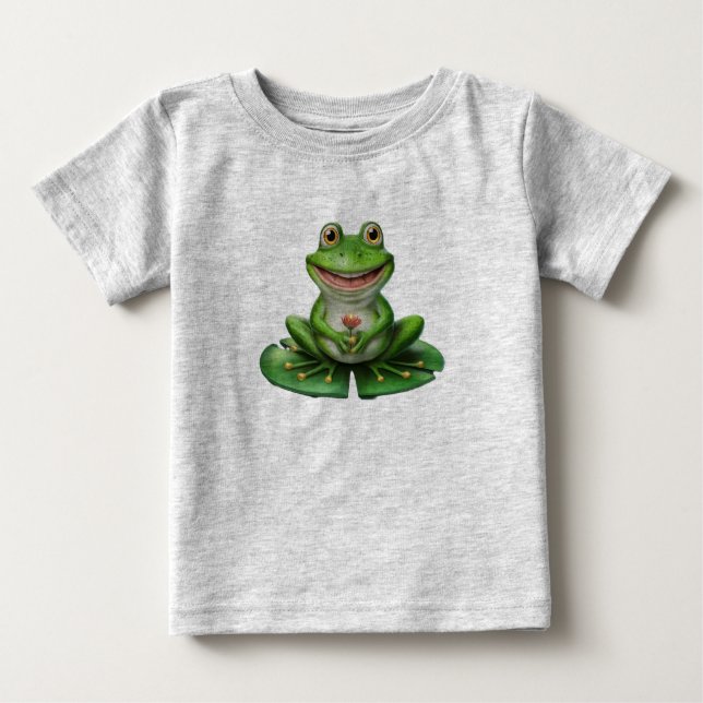Niedlicher Frosch Baby T-shirt (Vorderseite)