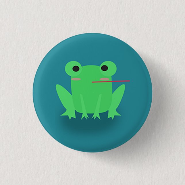 Niedlicher Frosch Button (Vorderseite)