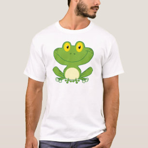 Niedlicher Frosch-Cartoon-Charakter T-Shirt