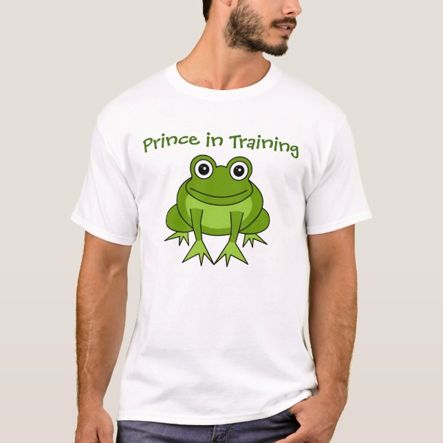 Niedlicher Frosch-Cartoon - Prinz im Training T-Shirt (Vorderseite)