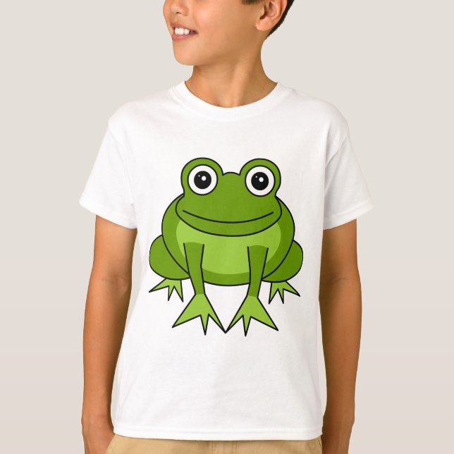 Niedlicher Frosch-Cartoon scherzt T - Shirt (Vorderseite)