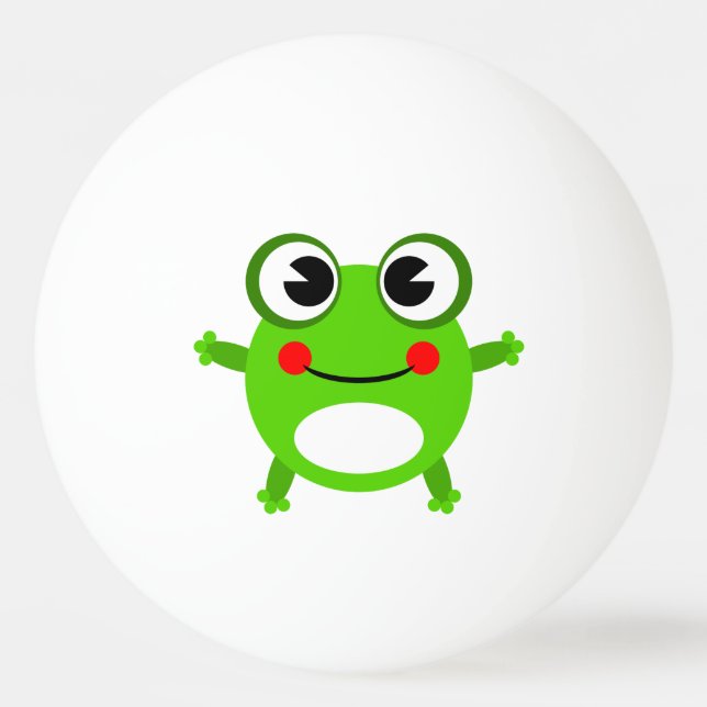 Niedlicher Frosch-Cartoon Tischtennisball (Rückseite)
