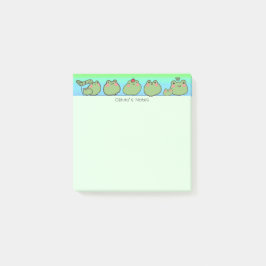 Niedlicher Frosch farbiger Gradient Personalisiert Post-it Klebezettel