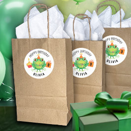 Niedlicher Frosch Frühjahrsklassiker Runder Aufkleber