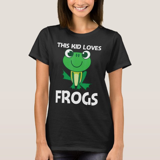 Niedlicher Frosch für Kinder Jungen Forest Zoo Tie T-Shirt (Vorderseite)