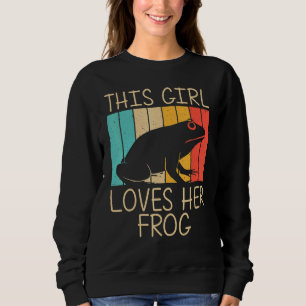 Niedlicher Frosch für Mädchen Kid Frosch Toad Anim Sweatshirt