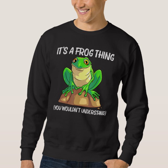 Niedlicher Frosch für Männer Frauen Kinder Frischw Sweatshirt (Vorderseite)