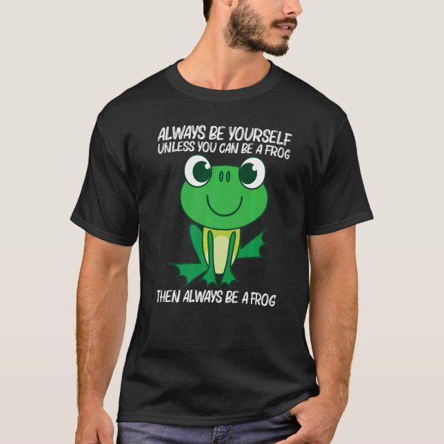 Niedlicher Frosch für Männer - Waldtierkatze T-Shirt (Vorderseite)