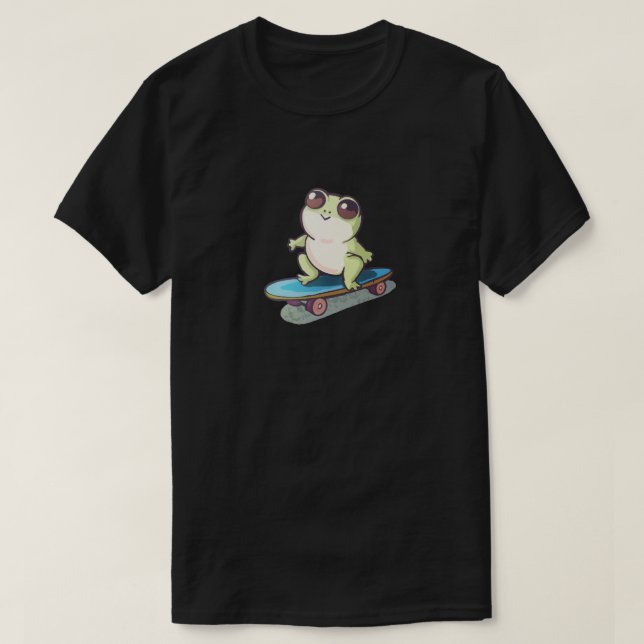 Niedlicher Frosch für Skateboarding T-Shirt (Design vorne)