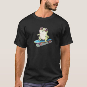 Niedlicher Frosch für Skateboarding T-Shirt