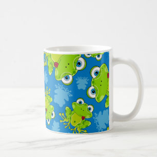 Niedlicher Frosch-gemusterte Kaffee-Tasse Tasse