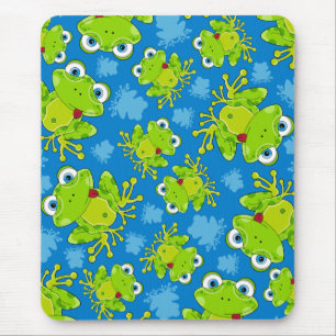 Niedlicher Frosch gemustertes Mousepad