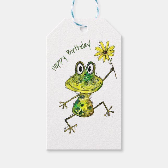 Niedlicher Frosch Geschenkanhänger (Vorderseite)