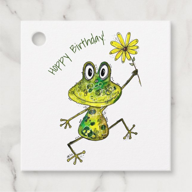 Niedlicher Frosch Geschenkanhänger (Vorderseite)