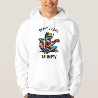 Niedlicher Frosch Gitarre spielen | Mach dir keine Hoodie