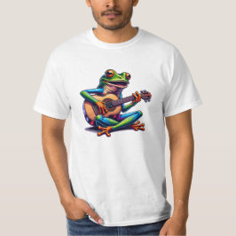 Niedlicher Frosch Gitarre spielen T-Shirt
