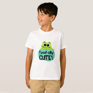 Niedlicher Frosch Grafik Jungen Weißes T-Shirt