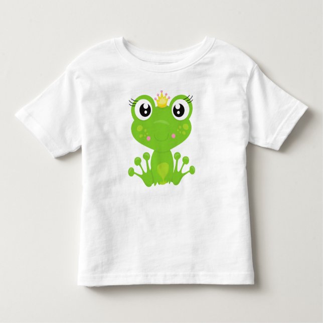Niedlicher Frosch, Grüner Frosch, Froschprinzessin Kleinkind T-shirt (Vorderseite)