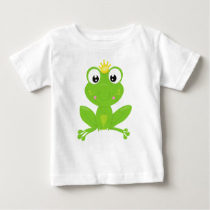 Niedlicher Frosch, Grüner Frosch, Kronen, Froschpr Baby T-shirt