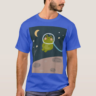 Niedlicher Frosch im Weltraum T-Shirt