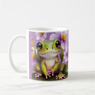 Niedlicher Frosch in Blume Kaffeetasse