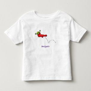 Niedlicher Frosch in einem roten Cartoon Kleinkind T-shirt