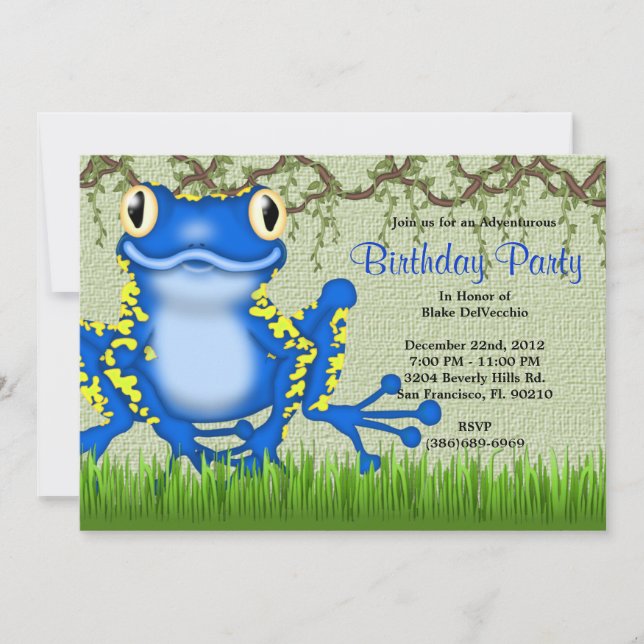 NIEDLICHER Frosch-Jungle Einladung (Vorderseite)
