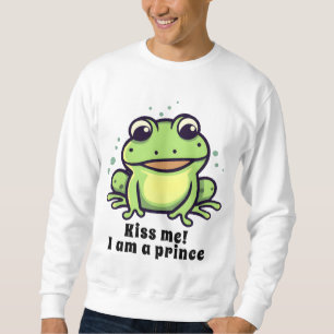 Niedlicher Frosch küsst mich Sweatshirt