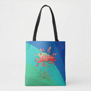 Niedlicher Frosch mit Blume Petals