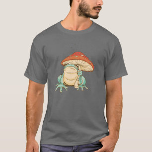 Niedlicher Frosch mit einem Pilzschirm T-Shirt