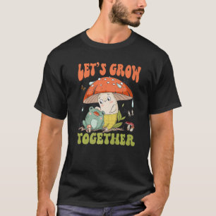 Niedlicher Frosch mit Pilz Vintage 70er Jahre Vibe T-Shirt