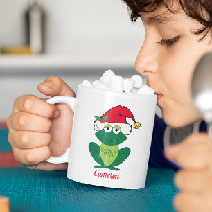 Niedlicher Frosch Personalisierte Kinder Kaffeetasse