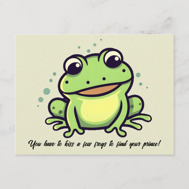 Niedlicher Frosch Postkarte (Vorderseite)