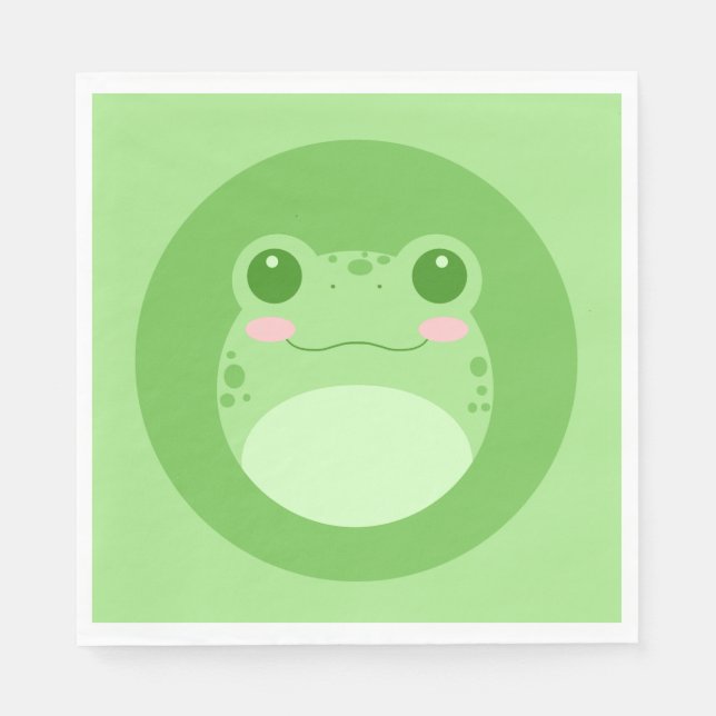 Niedlicher Frosch Serviette (Vorderseite)