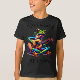 Niedlicher Frosch spielt Gitarre Keine Sorge, sei T-Shirt