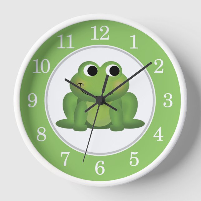 Niedlicher Frosch Uhr (Vorderseite)
