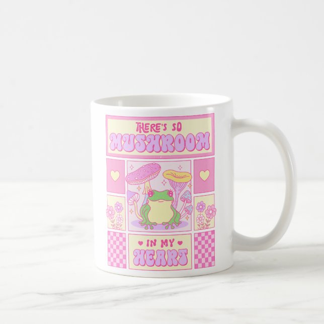 Niedlicher Frosch und Pilz - Funny Romantic Kaffeetasse (Rechts)