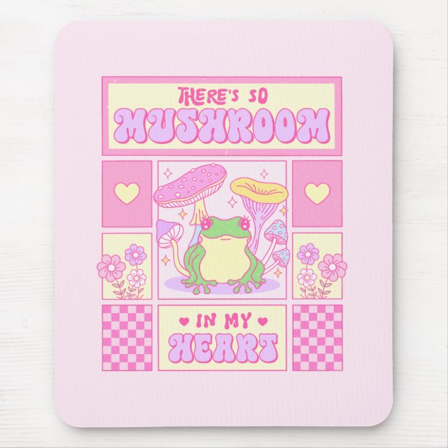Niedlicher Frosch und Pilz - Funny Romantic Mousepad (Vorne)
