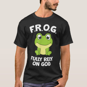 Niedlicher Frosch verlässt sich voll und ganz auf  T-Shirt