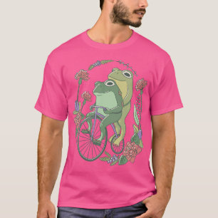 Niedlicher Froschfahre auf dem Fahrrad T-Shirt