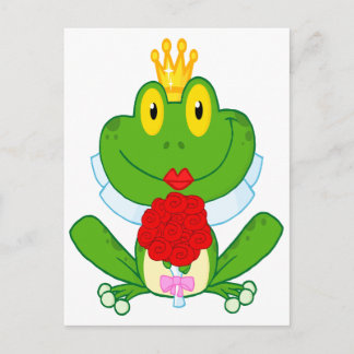 niedlicher Froschfrosch aus Cartoon Postkarte