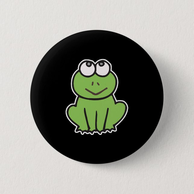 niedlicher Froschfrosch Button (Vorderseite)