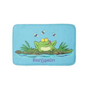 Niedlicher Froschfrosch Cartoon Badematte