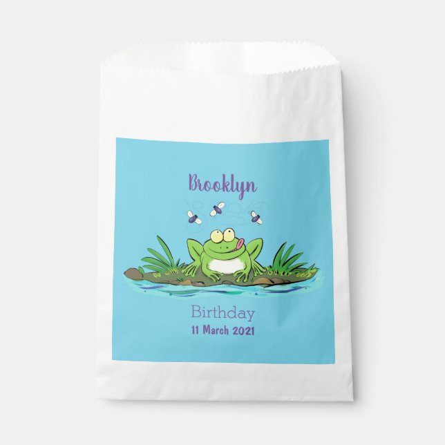 Niedlicher Froschfrosch Cartoon Geschenktütchen (Vorderseite)